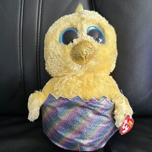 TY Beanie Boos - MEGG the Chick in Rainbow Egg Shell (Glitter Eyes)